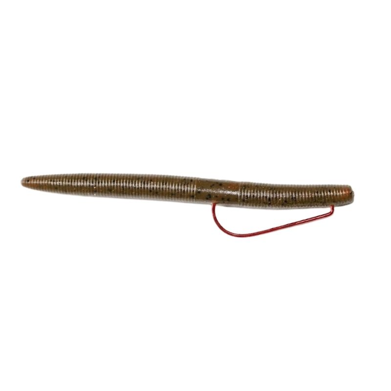Yamamoto Senko 5" texas-rigged worm lure for bass fishing