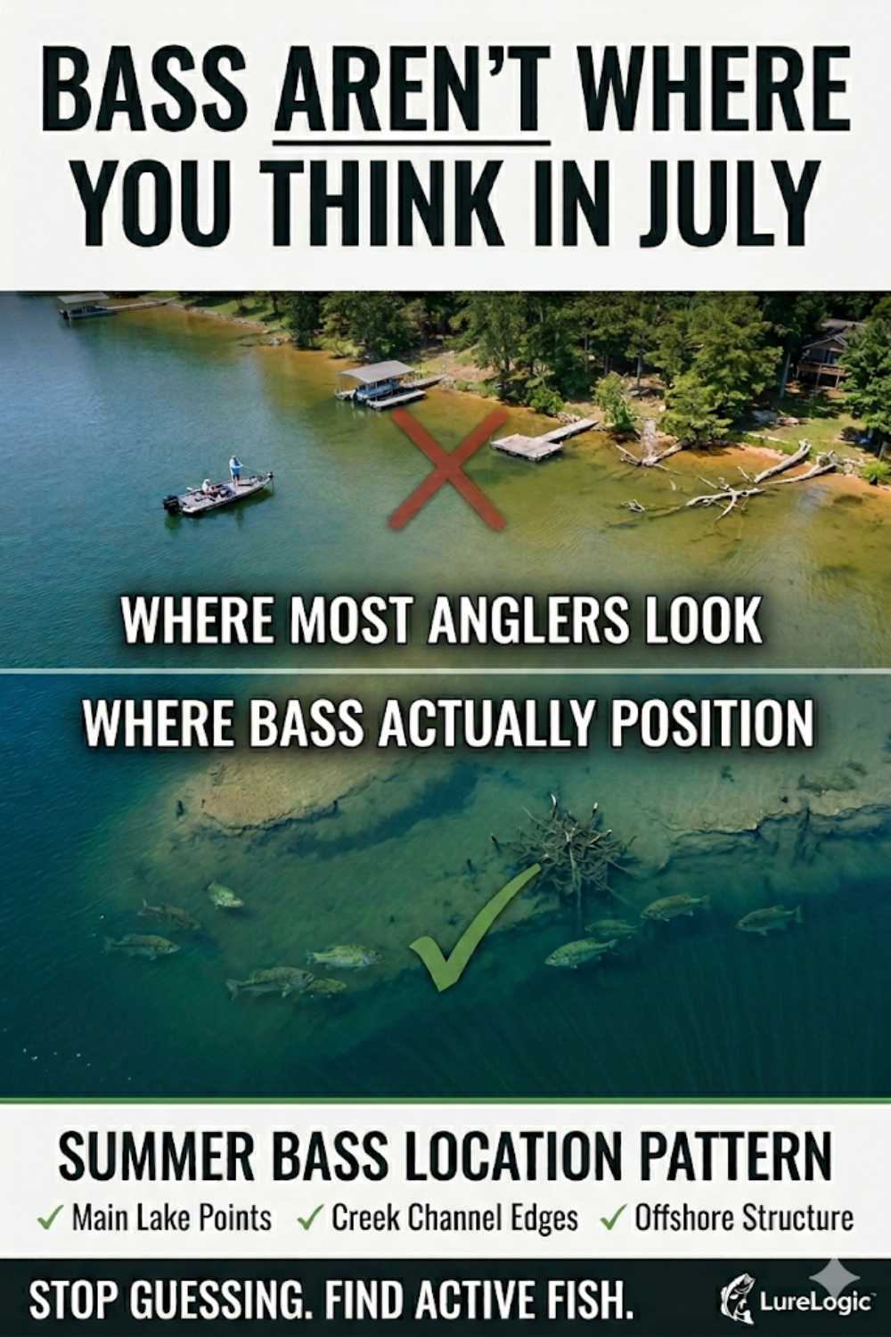 Bass aren't where you think in July — summer bass location pattern