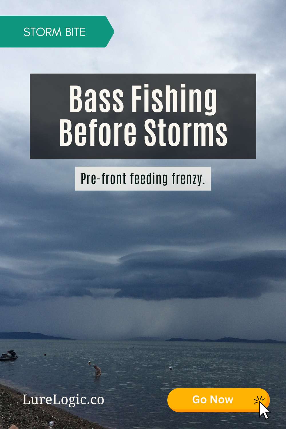 Bass fishing before storms