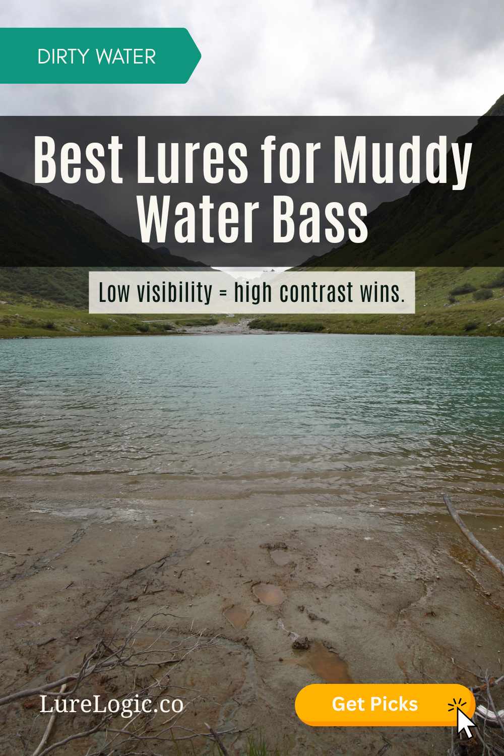 Bass fishing muddy water lure guide