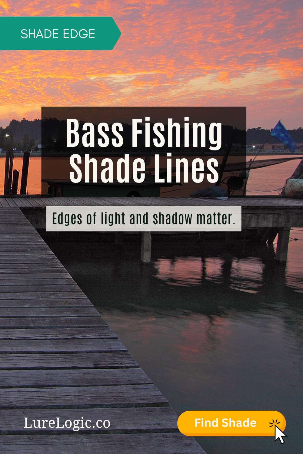 Bass fishing shade lines