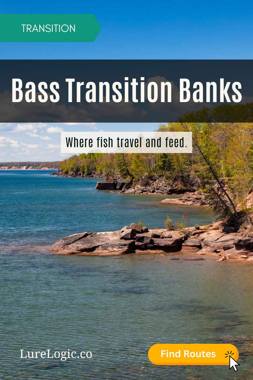 Bass fishing transition banks