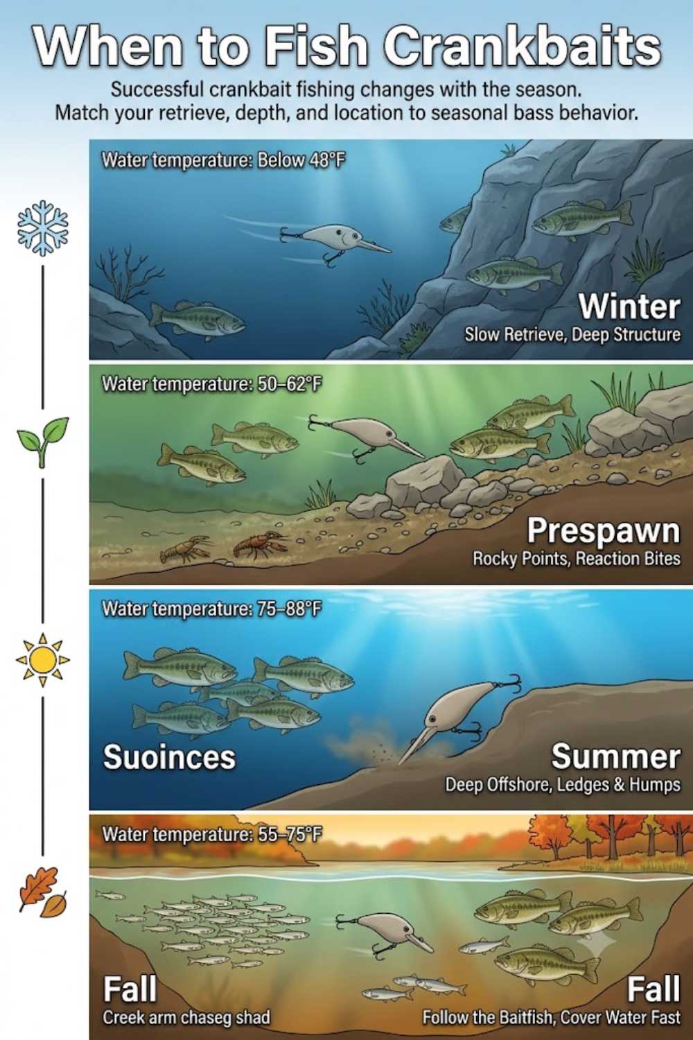 Seasonal crankbait strategy