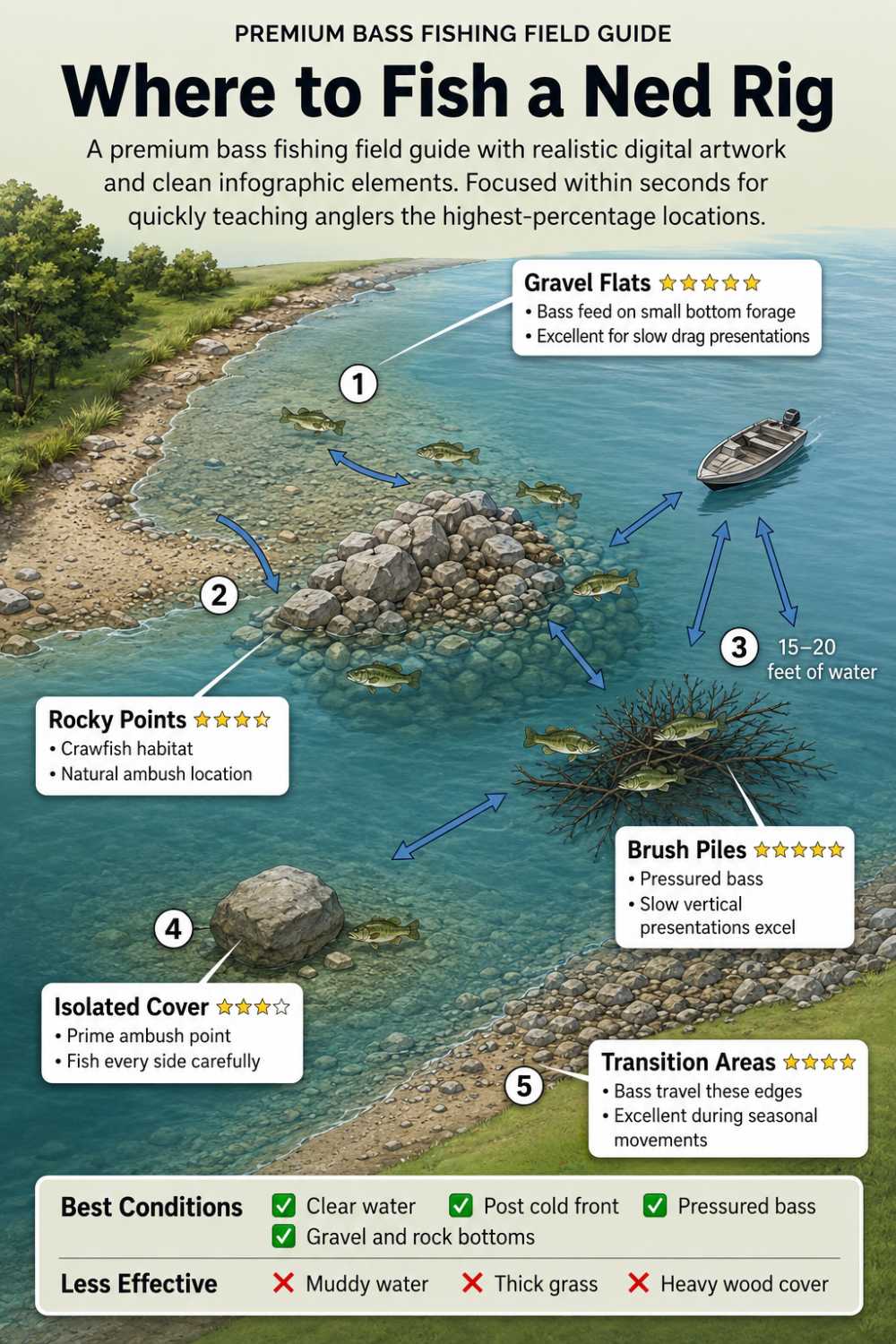 Where to fish a ned rig