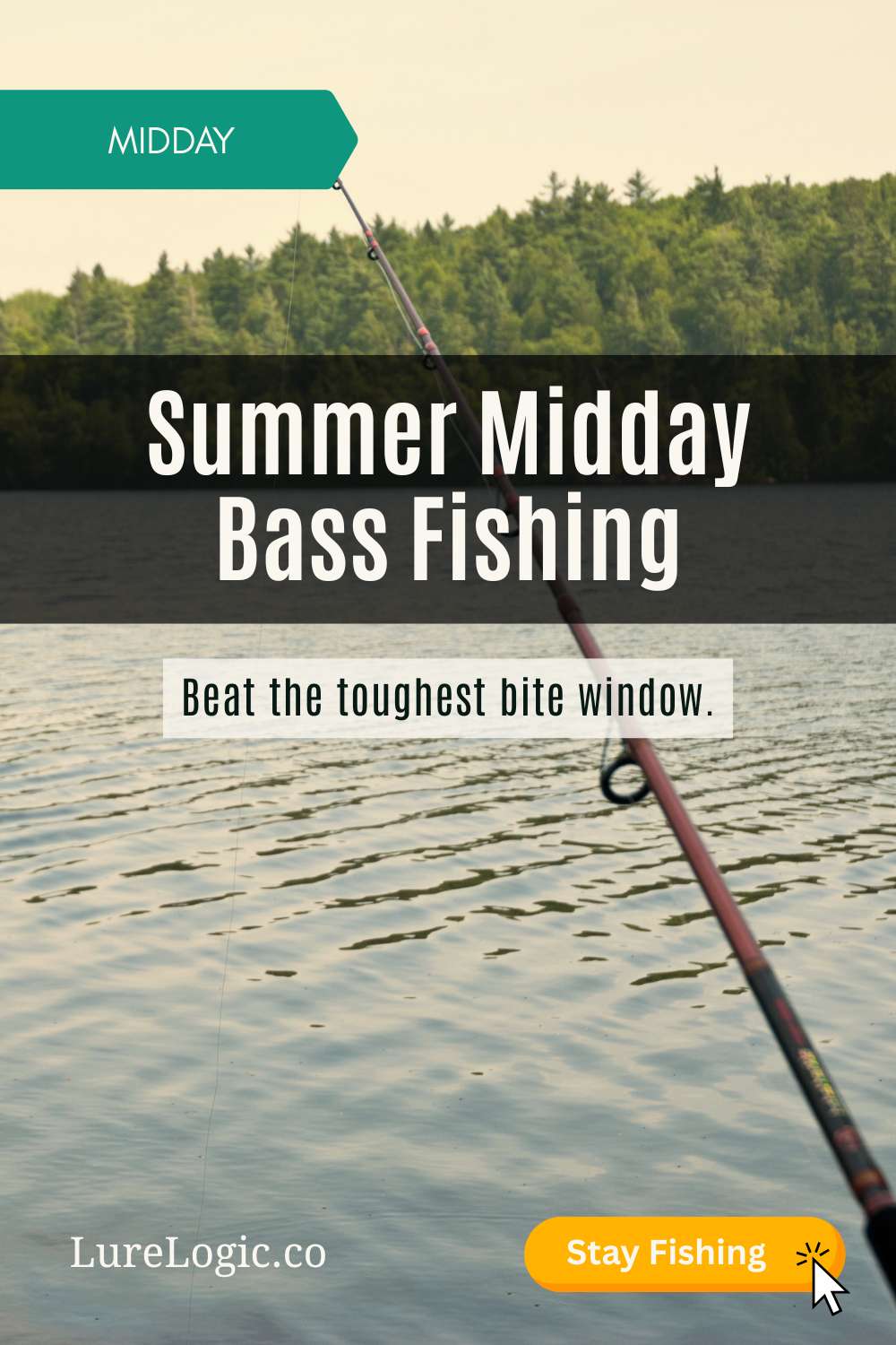 Summer midday bass fishing