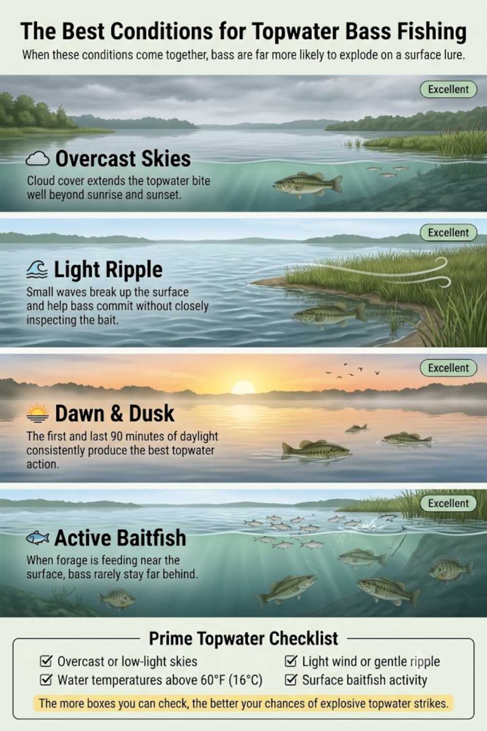 Best conditions for topwater