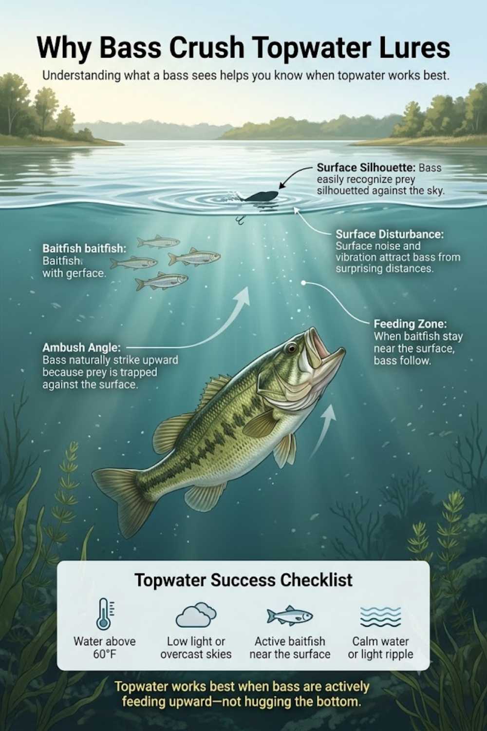 Why topwater lures trigger bass